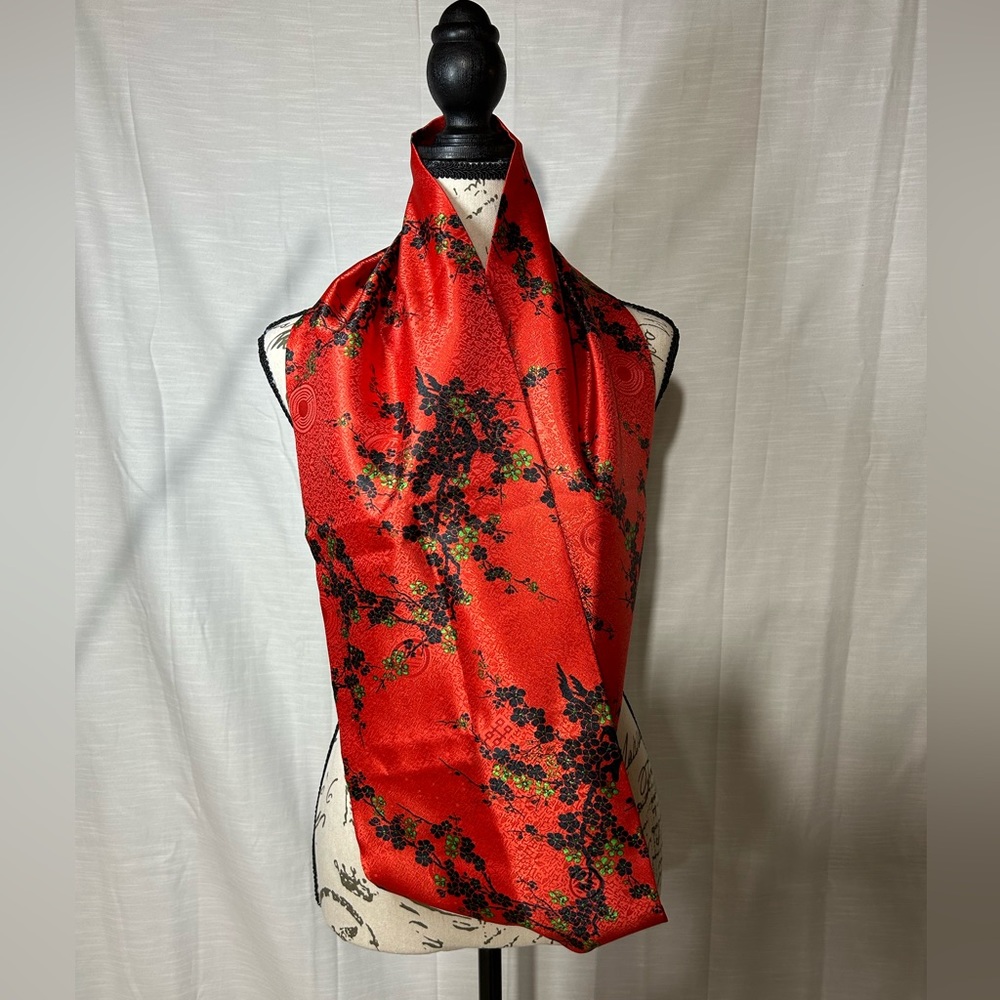 Silk red scarve
